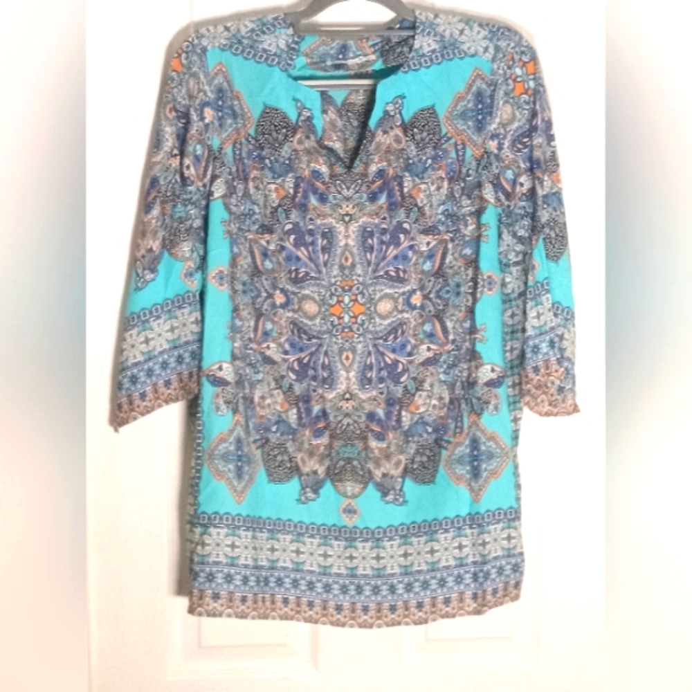 tunic Violet + Claire mosaic print 1X